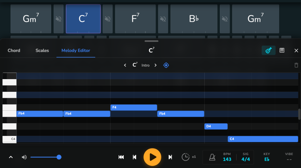 Manual Melody Editor